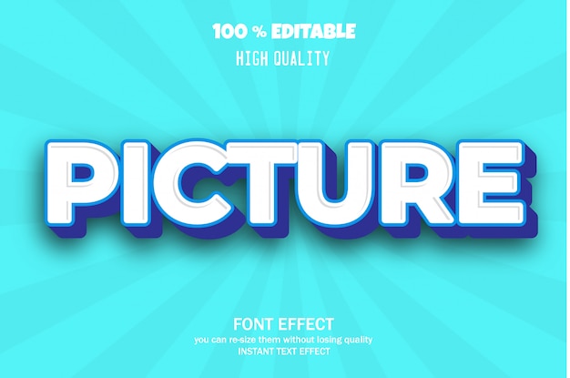 Modern 3d text style, editable font effect