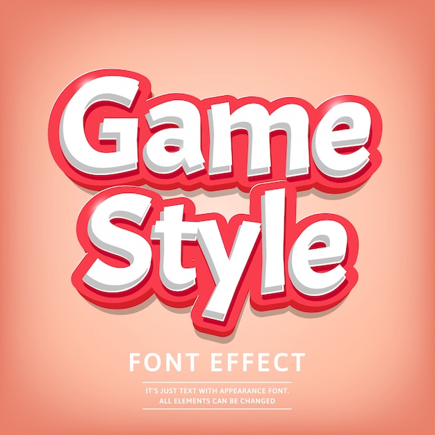 Modern 3d typeface effetto testo titolo stile comico