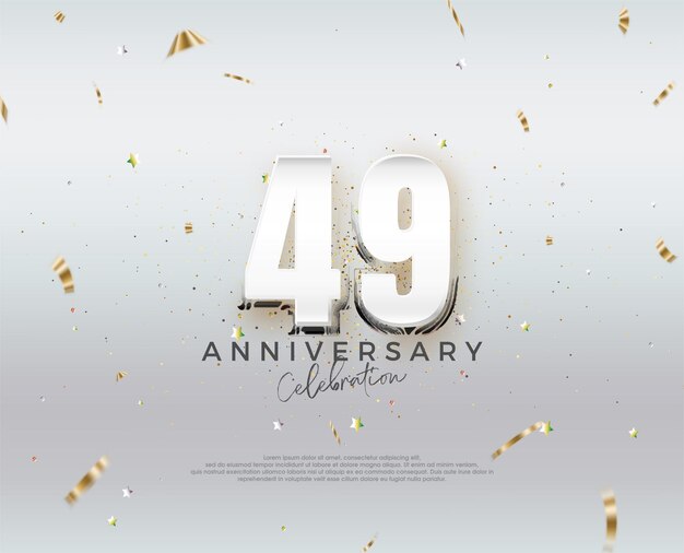 Vector modern 49th anniversary design vector design premium editable premium vector for poster banner celebration greeting