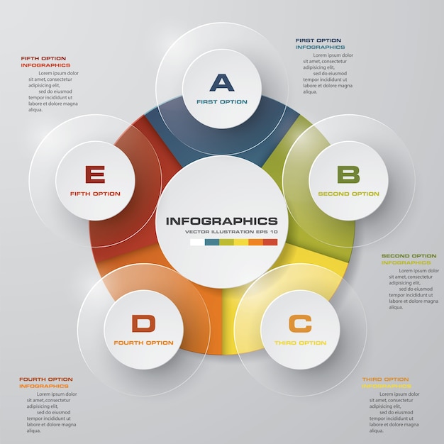 Modern 5 options presentation