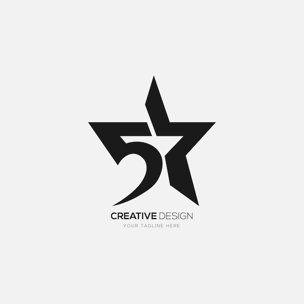 Modern 5 star creative logo