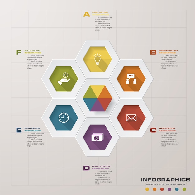 ベクトル 現代6オプションのプレゼンテーション。