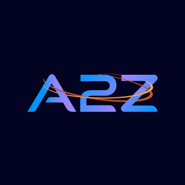 Vettore design moderno del logo tecnologico a2z