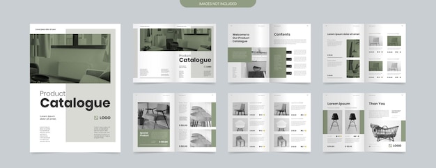 Modello di design del catalogo prodotti a4 moderno