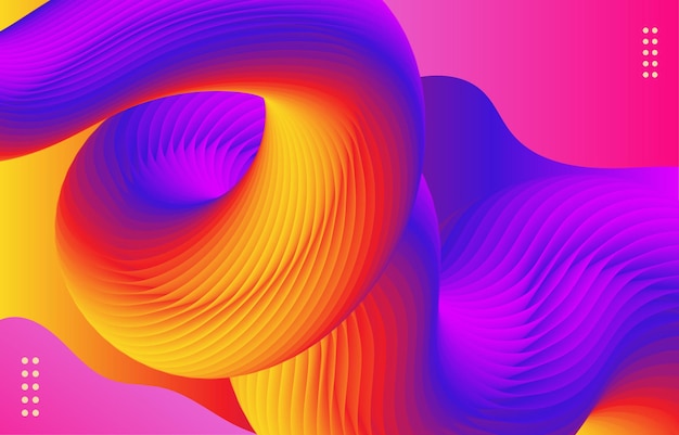 Modern abstract 3d colorful fluid background