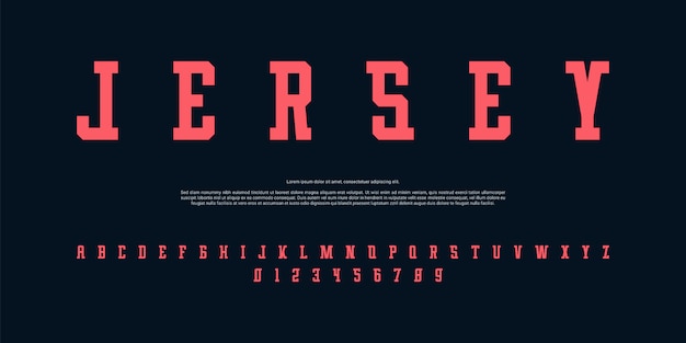 Modern abstract alphabet font