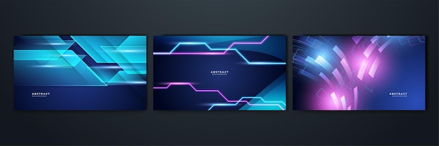 Modern abstract arrows Highspeed technology movement Colourful dynamic motion on blue background Movement sport pattern for banner or poster design background concept