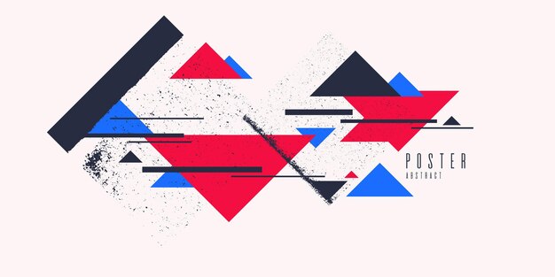 modern abstract art geometric background with flat, minimalistic style. vector poster with elements for design