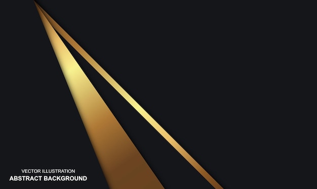 Modern abstract background black dop with golden lines