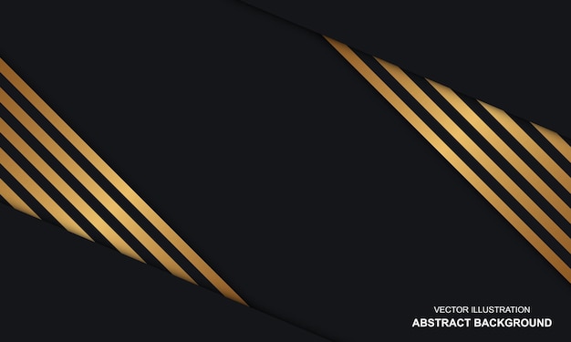 Modern abstract background black dop with golden luxury