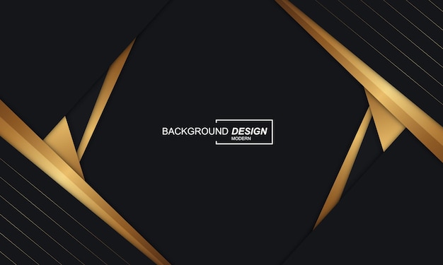 Modern abstract background black and golden luxury concept