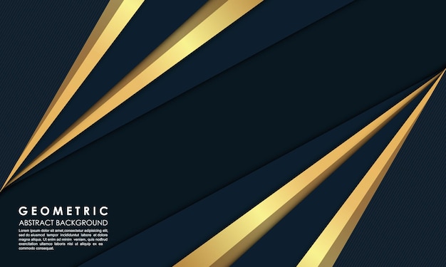 Modern abstract background blue and golden luxury