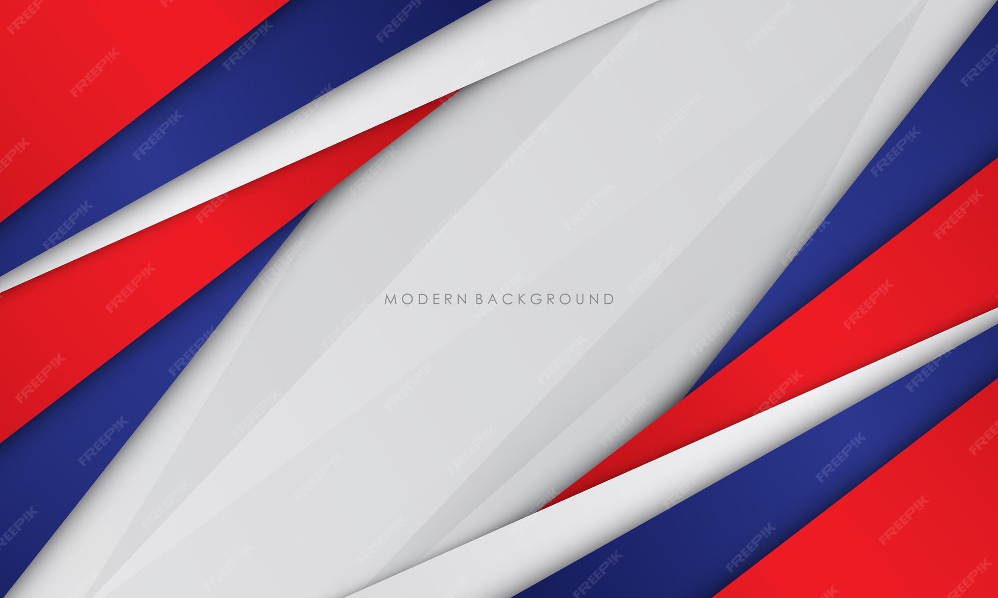 Premium Vector Modern abstract background blue and red with white