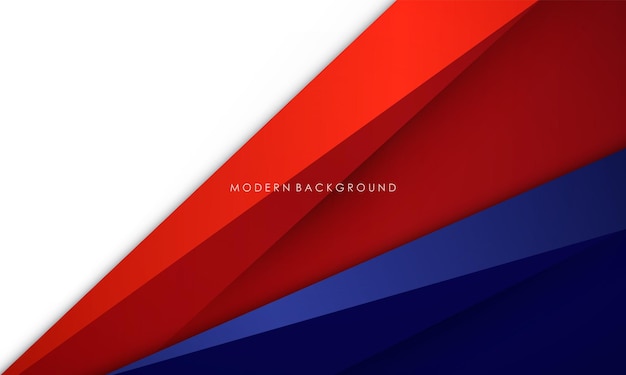 Modern abstract background blue and red with white colorful