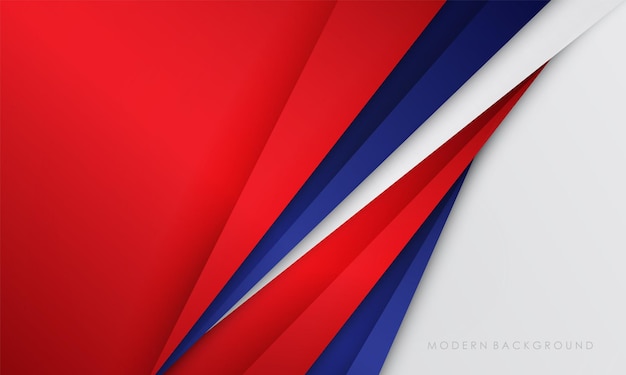 Modern abstract background blue and red with white colorful