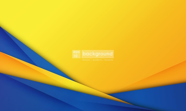 Vector modern abstract background blue and yellow color