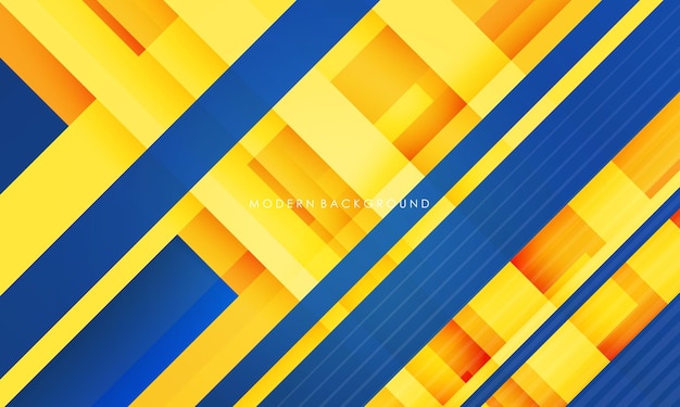 Современный абстрактный фон синий и желтый цвет