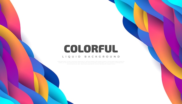 Modern Abstract Background Design with Colorful Fluid and Liquid Shapes. Liquid Background Design for Landing Page, Theme, Brochure, Banner, Cover, Booklet, Print, Flyer, Book, Card or Advertising