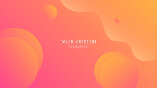 현대 추상 배경 대각선 웨이브 라인 유체 액체 동작 및 오렌지 핑크 그라데이션 색상
