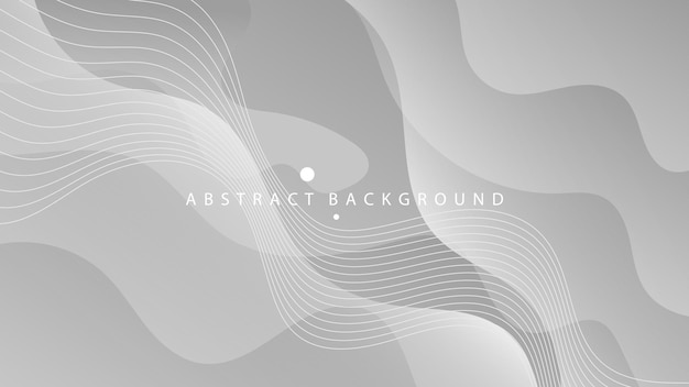 Modern Abstract Background Fluid Liquid Wave Lines and Gray Gradient Color