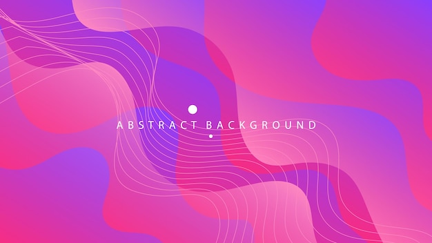 Modern Abstract Background Fluid Liquid Wave Lines and Purple Red Pink Gradient Color