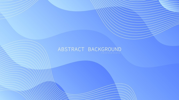 Modern Abstract Background Wave Lines Fluid Liquid Motion and Blue Gradient Color