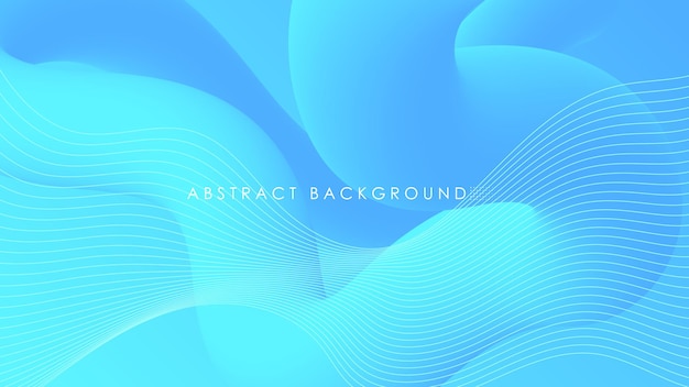 Modern Abstract Background Wave Lines Fluid Liquid Motion and Blue Gradient Color