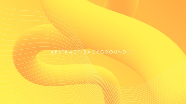 Modern abstract background wave lines fluid liquid motion and orange yellow gradient color