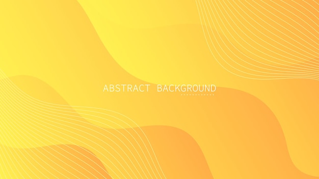 Modern Abstract Background Wave Lines Fluid Liquid Motion and Yellow Orange Gradient Color