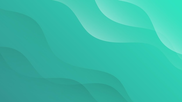 Modern Abstract Background Wave Lines Motion and Green Tosca Gradient Color