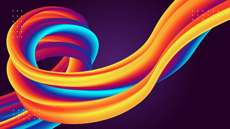 Vector modern abstract background with 3d fluid shapes