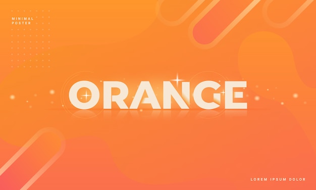 오렌지 컨셉과 현대 추상 배경