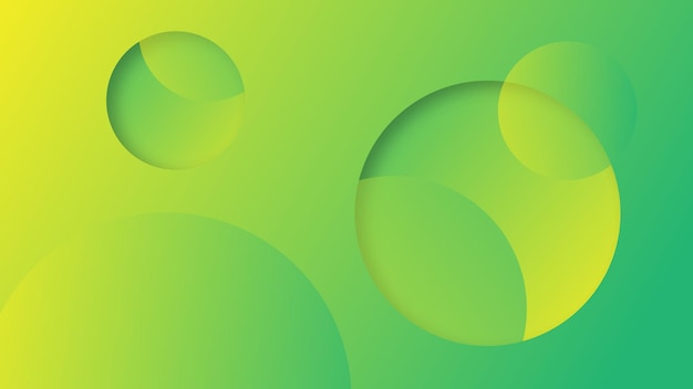 Modern Abstract Background with Fluid Liquid Wave Element and Vibrant Yellow Green Gradient Color