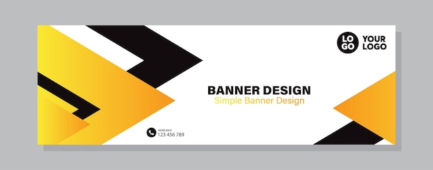 Vector modern abstract banner design template with geometric shapes applicable for banners background