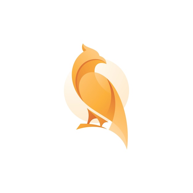 現代の抽象的な鳥のロゴ