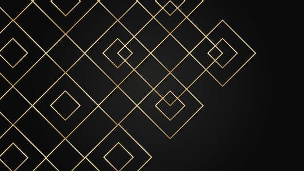 Modern abstract black background with golden style composition