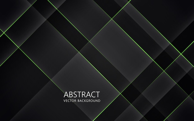 Modern abstract black background with green light composition eps10 vector