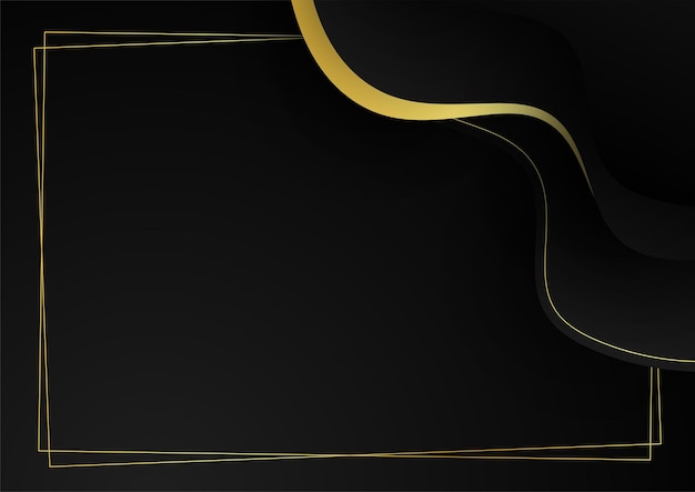 Modern abstract black gold background Vector abstract graphic design banner pattern presentation background web template