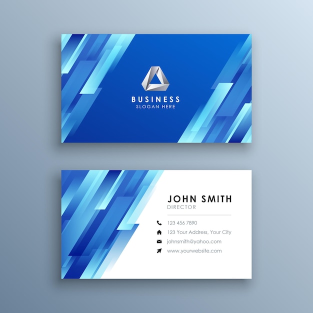 Modern Abstract Blue Business Card