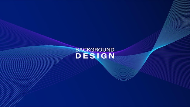 Modern abstract blue gradient flowing wave lines banner background Shiny moving lines design