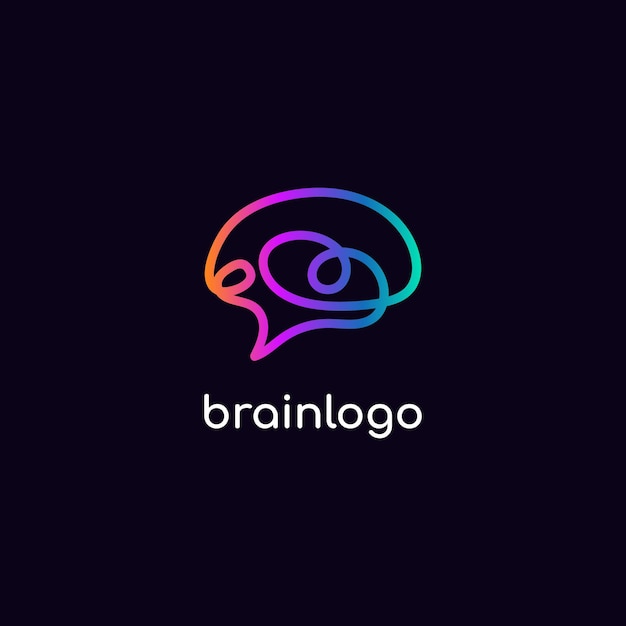 modern and abstract brain logo vector