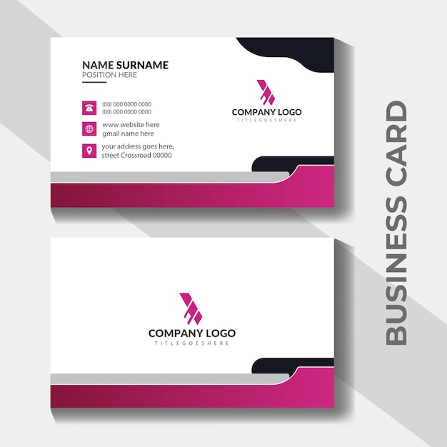 Vector modern abstract business card design or black and white business card