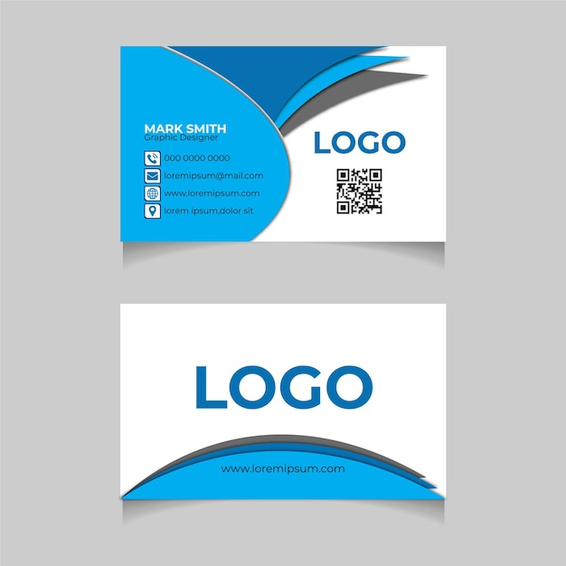 Vector modern abstract business card design with vector template