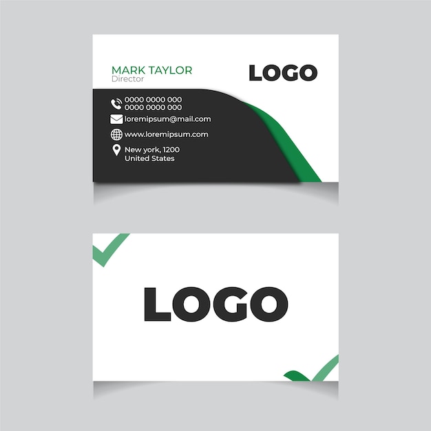 Modern abstract business card design with vector template