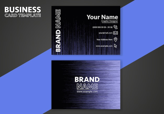 Modern abstract business card template with two side design template.