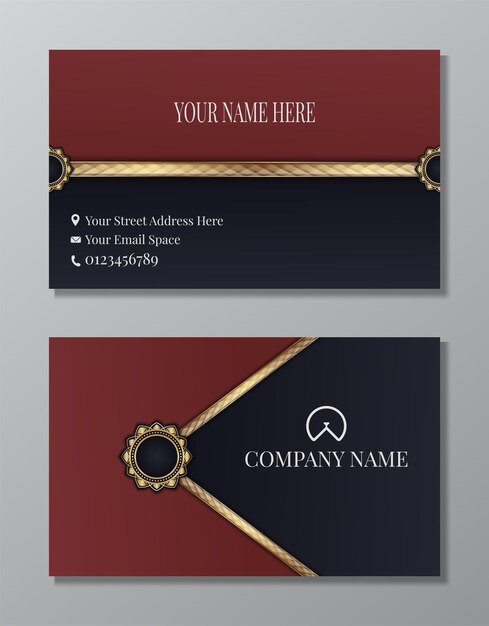 Modern abstract business card vector design