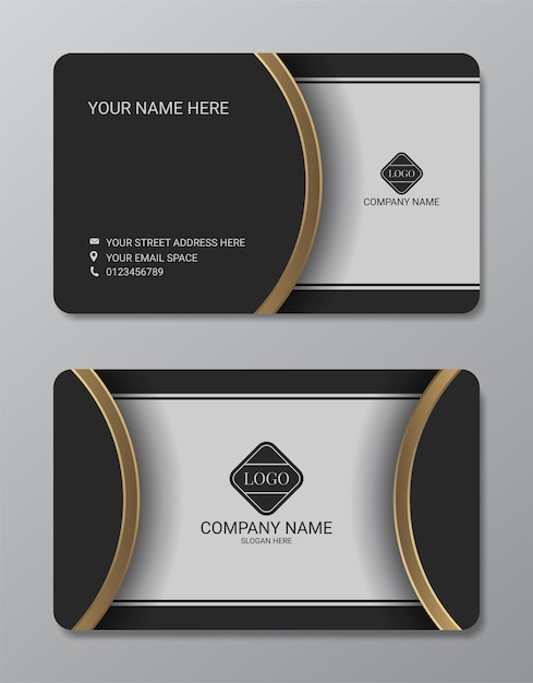 Modern abstract business card vector design