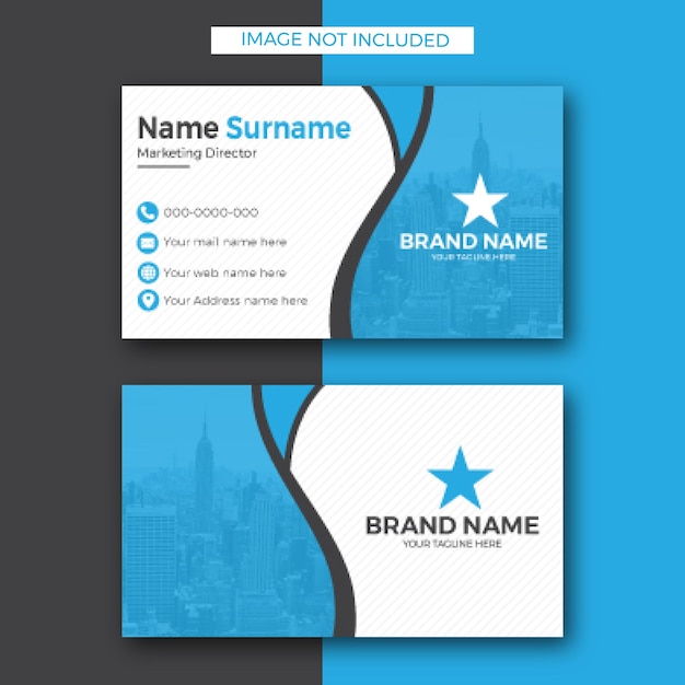 Modern abstract business card or visiting card design template