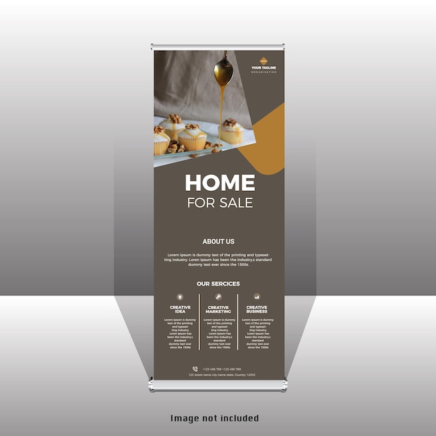 Modern abstract business rollup standee banner