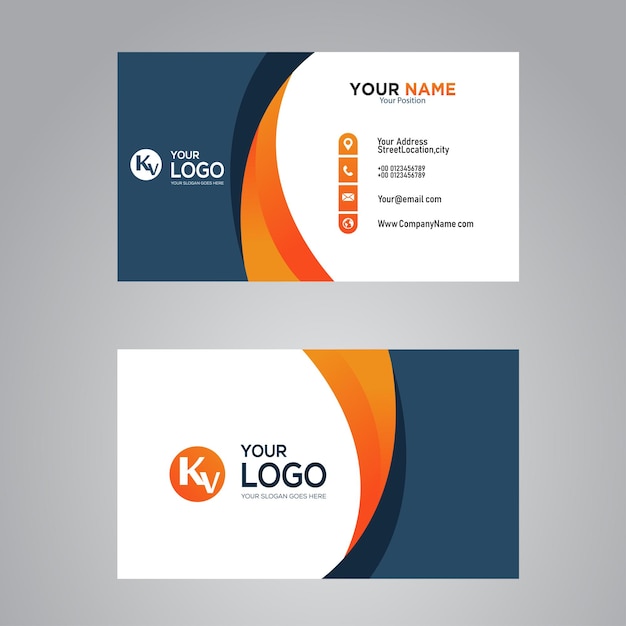 Modern abstract business visiting card design